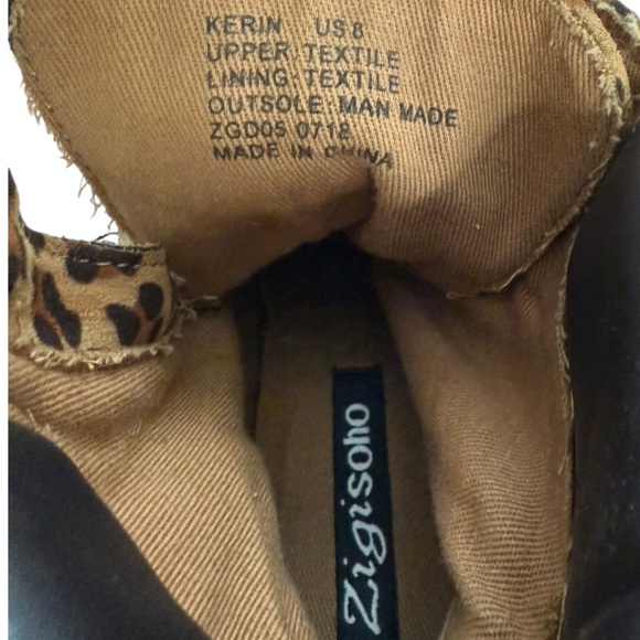 Zigi Soho Leopard Print Lace-Up Heeled Combat Boots Size 8 Women’s - Picture 11 of 12